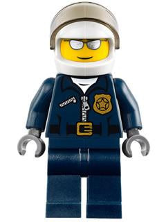 LEGO Minifigure-Police - City Motorcycle Officer, Silver Sunglasses-Town / City / Police-CTY449-Creative Brick Builders